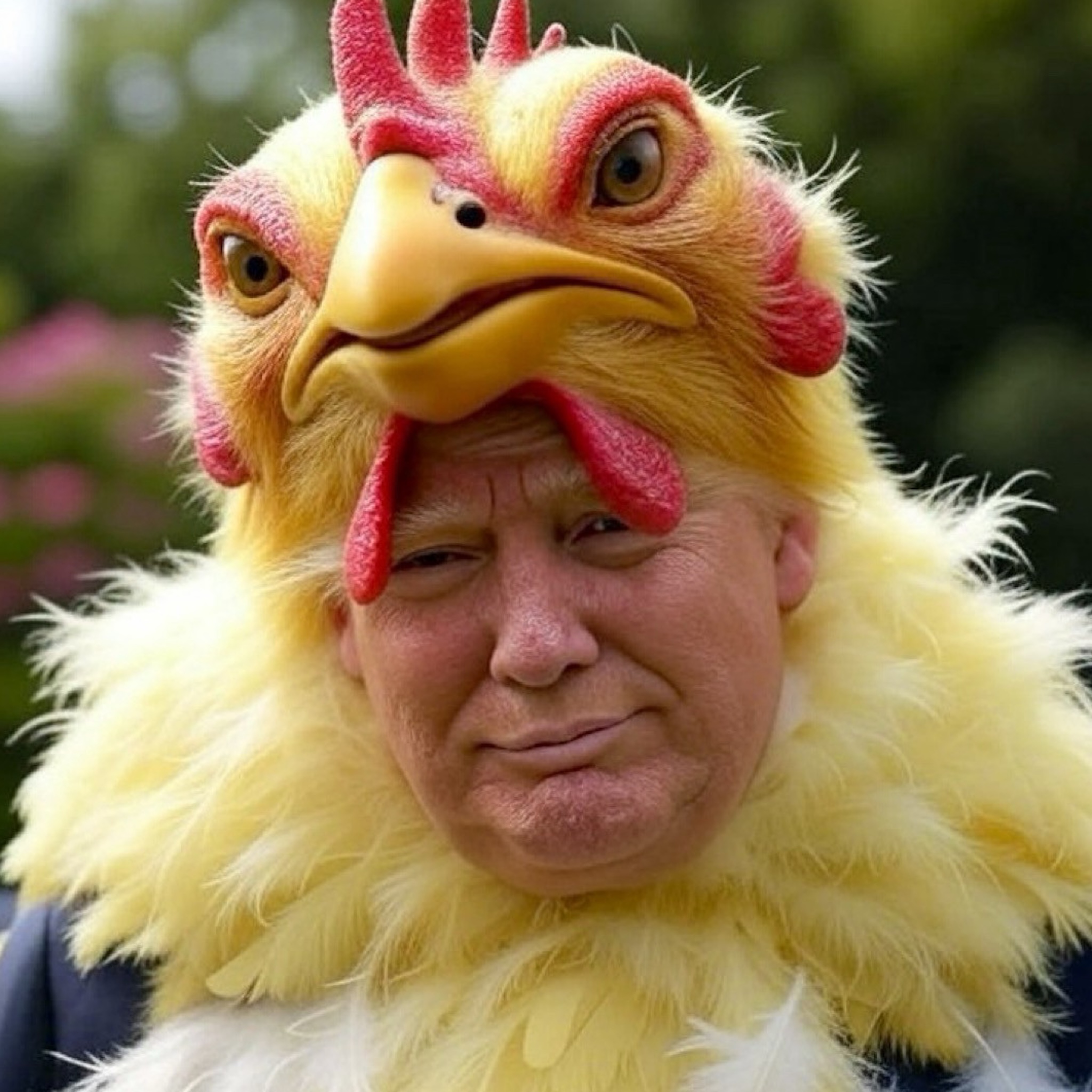 TACO Trump with chicken hat